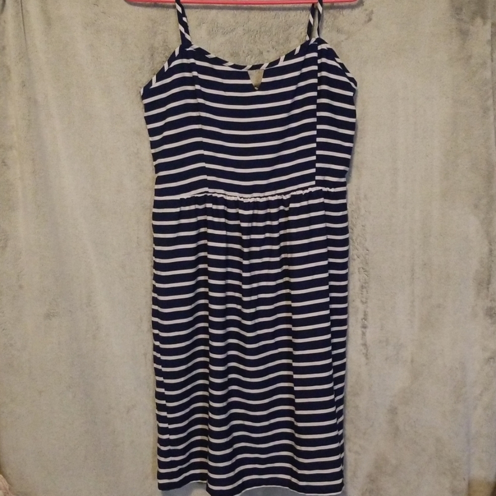 Blue striped dress